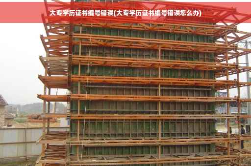 大专学历证书编号错误(大专学历证书编号错误怎么办)