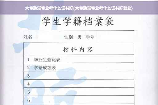 大专动漫专业考什么证书好(大专动漫专业考什么证书好就业)