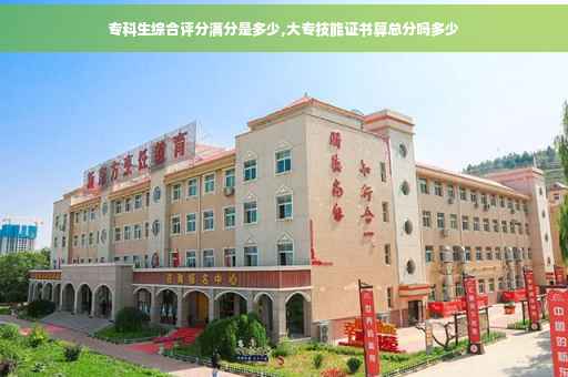 专科生综合评分满分是多少,大专技能证书算总分吗多少