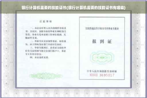 银行计算机需要的技能证书(银行计算机需要的技能证书有哪些)