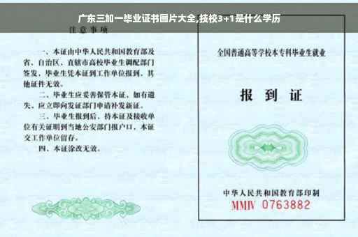 广东三加一毕业证书图片大全,技校3+1是什么学历