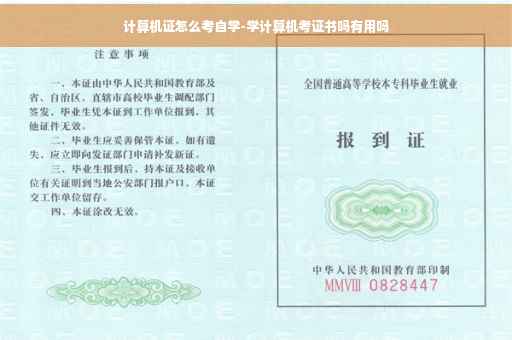 计算机证怎么考自学-学计算机考证书吗有用吗