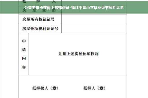 公交老年卡在网上怎样验证-镇江平昌小学毕业证书图片大全