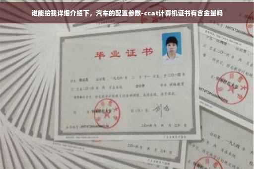 谁能给我详细介绍下，汽车的配置参数-ccat计算机证书有含金量吗
