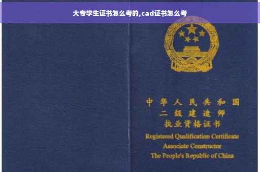 大专学生证书怎么考的,cad证书怎么考