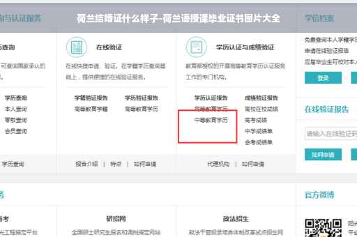 荷兰结婚证什么样子-荷兰语授课毕业证书图片大全