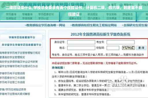 二建四证是什么,学校毕业要求有两个技能证书，计算机二级，四六级，到底算不算技能证