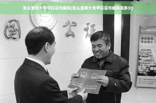 怎么查看大专学历证书编码(怎么查看大专学历证书编码是多少)