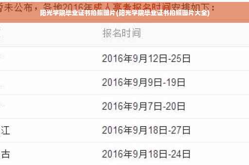 阳光学院毕业证书拍照图片(阳光学院毕业证书拍照图片大全)
