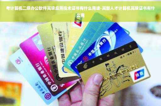 考计算机二级办公软件高级应用技术证书有什么用途-高新人才计算机高级证书有什么用