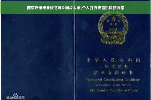 南京托班毕业证书照片图片大全,个人开办托育机构新政策