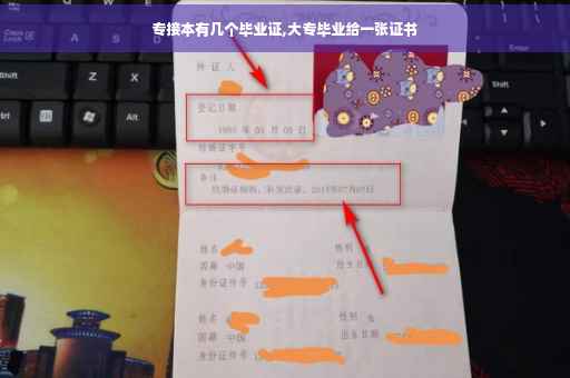 专接本有几个毕业证,大专毕业给一张证书