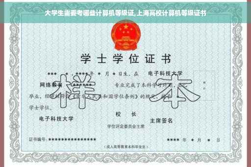 大学生需要考哪些计算机等级证,上海高校计算机等级证书