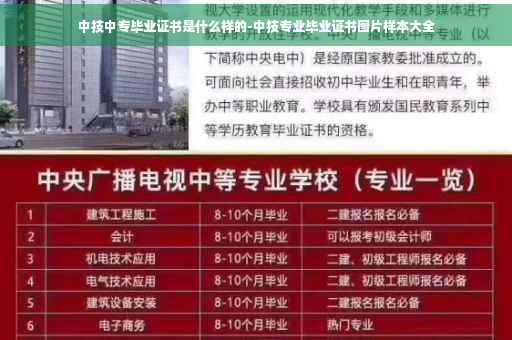中技中专毕业证书是什么样的-中技专业毕业证书图片样本大全