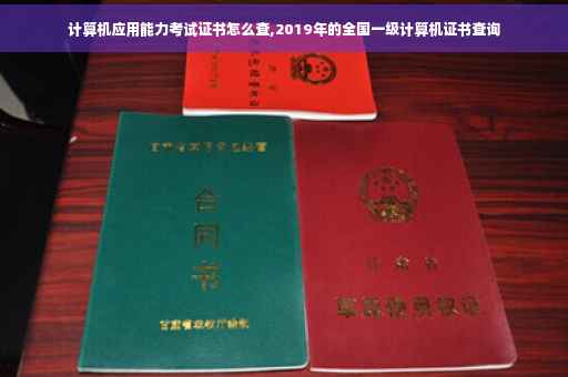 计算机应用能力考试证书怎么查,2019年的全国一级计算机证书查询