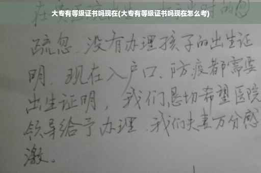 大专有等级证书吗现在(大专有等级证书吗现在怎么考)