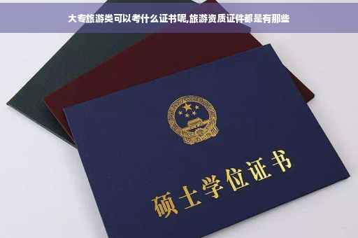 大专旅游类可以考什么证书呢,旅游资质证件都是有那些