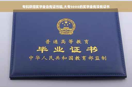 专科获得奖学金会有证书嘛,大专5000的奖学金有没有证书