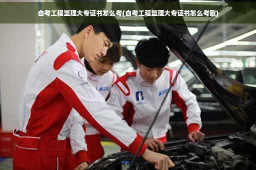 自考工程监理大专证书怎么考(自考工程监理大专证书怎么考取)