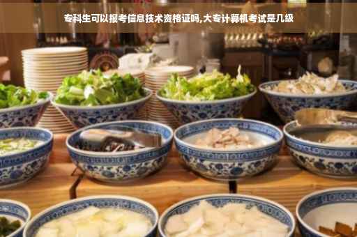 专科生可以报考信息技术资格证吗,大专计算机考试是几级