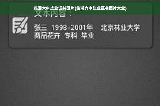 临湘六中毕业证书图片(临湘六中毕业证书图片大全)