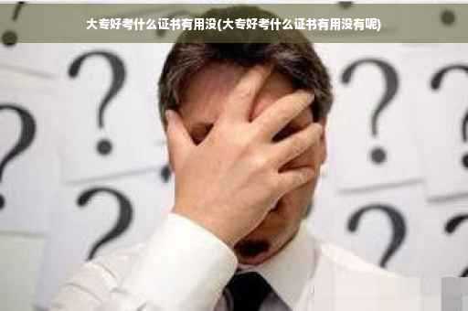 大专好考什么证书有用没(大专好考什么证书有用没有呢)