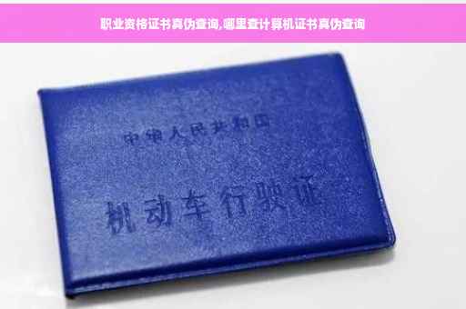 职业资格证书真伪查询,哪里查计算机证书真伪查询