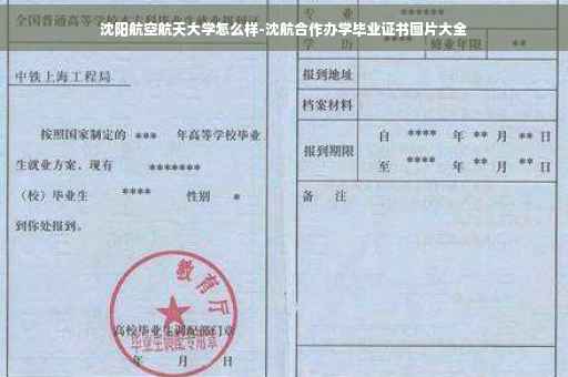 沈阳航空航天大学怎么样-沈航合作办学毕业证书图片大全
