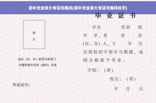 初中毕业拿大专证书难吗(初中毕业拿大专证书难吗知乎)