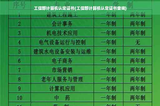 工信部计算机认定证书(工信部计算机认定证书查询)