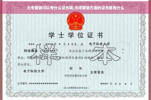 大专营销可以考什么证书呢,市场营销方面的证书都有什么
