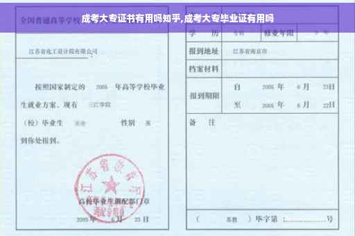 成考大专证书有用吗知乎,成考大专毕业证有用吗