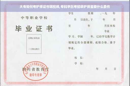 大专如何考护师证书呢视频,专科学历考初级护师需要什么条件