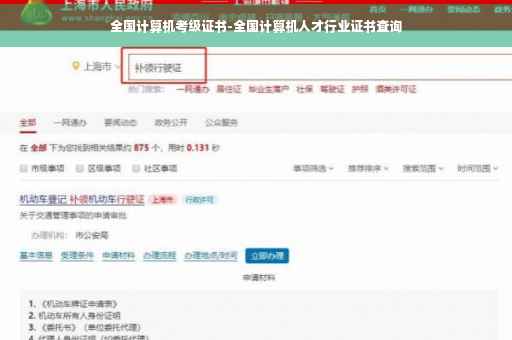 全国计算机考级证书-全国计算机人才行业证书查询