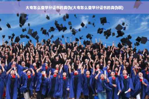 大专怎么查学分证书的真伪(大专怎么查学分证书的真伪啊)