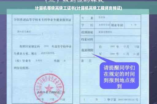 计算机等级高级工证书(计算机高级工程师资格证)