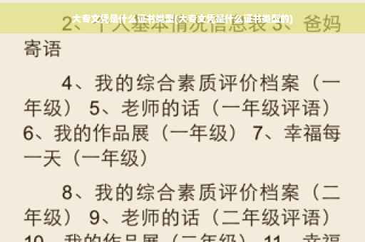 大专文凭是什么证书类型(大专文凭是什么证书类型的)