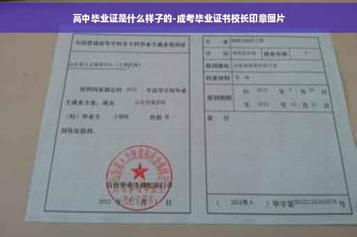高中毕业证是什么样子的-成考毕业证书校长印章图片