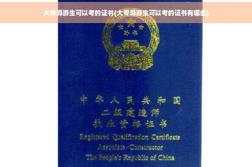大专导游生可以考的证书(大专导游生可以考的证书有哪些)