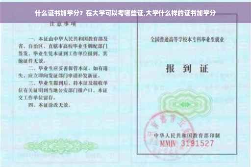什么证书加学分？在大学可以考哪些证,大学什么样的证书加学分