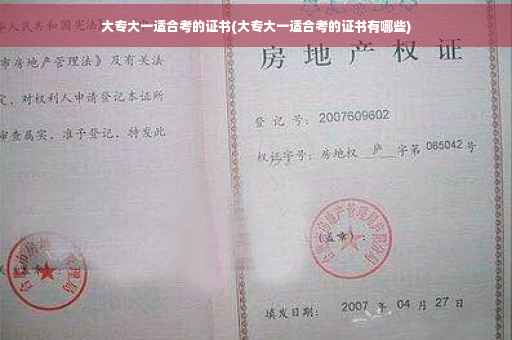 大专大一适合考的证书(大专大一适合考的证书有哪些)