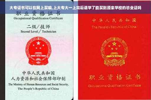 大专证书可以在网上买嘛,上大专大一上完后退学了能买到原来学校的毕业证吗