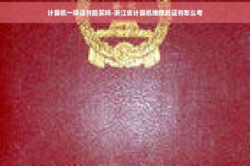 计算机一级证书能买吗-浙江省计算机维修员证书怎么考