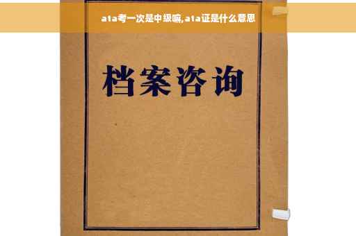 ata考一次是中级嘛,ata证是什么意思