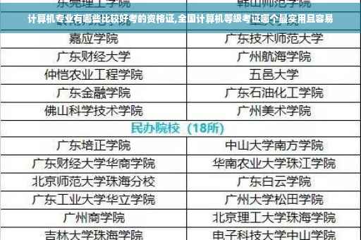 计算机专业有哪些比较好考的资格证,全国计算机等级考证哪个最实用且容易