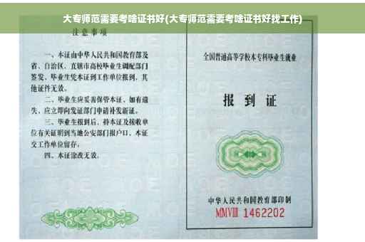大专师范需要考啥证书好(大专师范需要考啥证书好找工作)