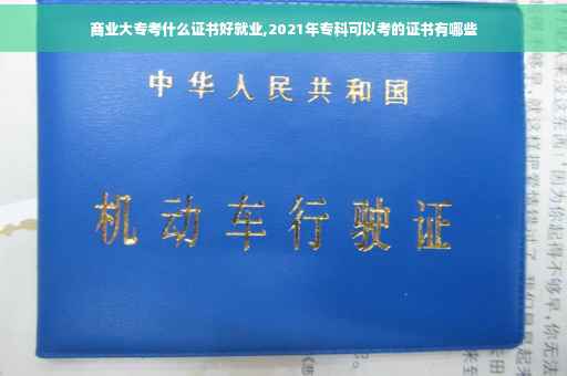 商业大专考什么证书好就业,2021年专科可以考的证书有哪些