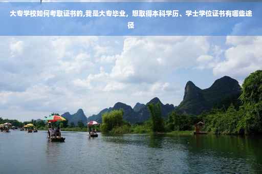 大专学校如何考取证书的,我是大专毕业，想取得本科学历、学士学位证书有哪些途径