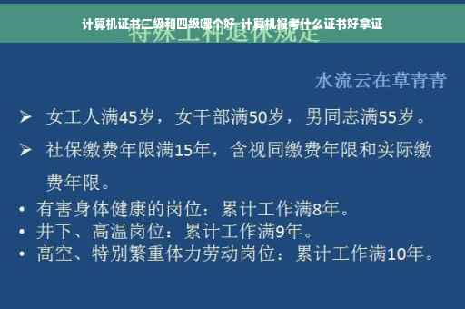 计算机证书二级和四级哪个好-计算机报考什么证书好拿证