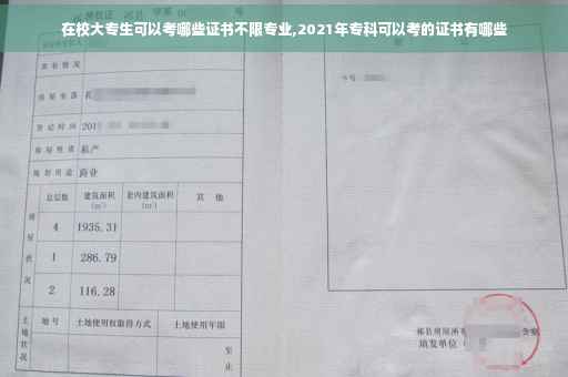 在校大专生可以考哪些证书不限专业,2021年专科可以考的证书有哪些